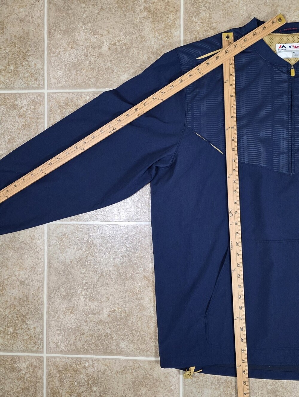 Majestic Milwaukee Brewers Cool Base Pullover Jacket XL MLB - Picture 15 of 16